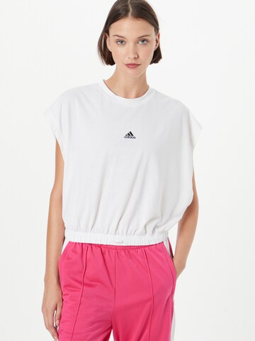 ADIDAS SPORTSWEAR Funktionsshirt 'Hyperglam Sleeveless' in Weiß: predná strana