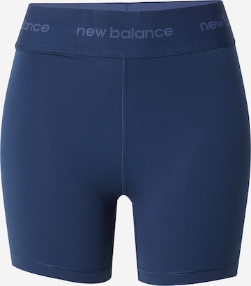 new balance Skinny Športne hlače 'Sleek 5' | modra barva: sprednja stran