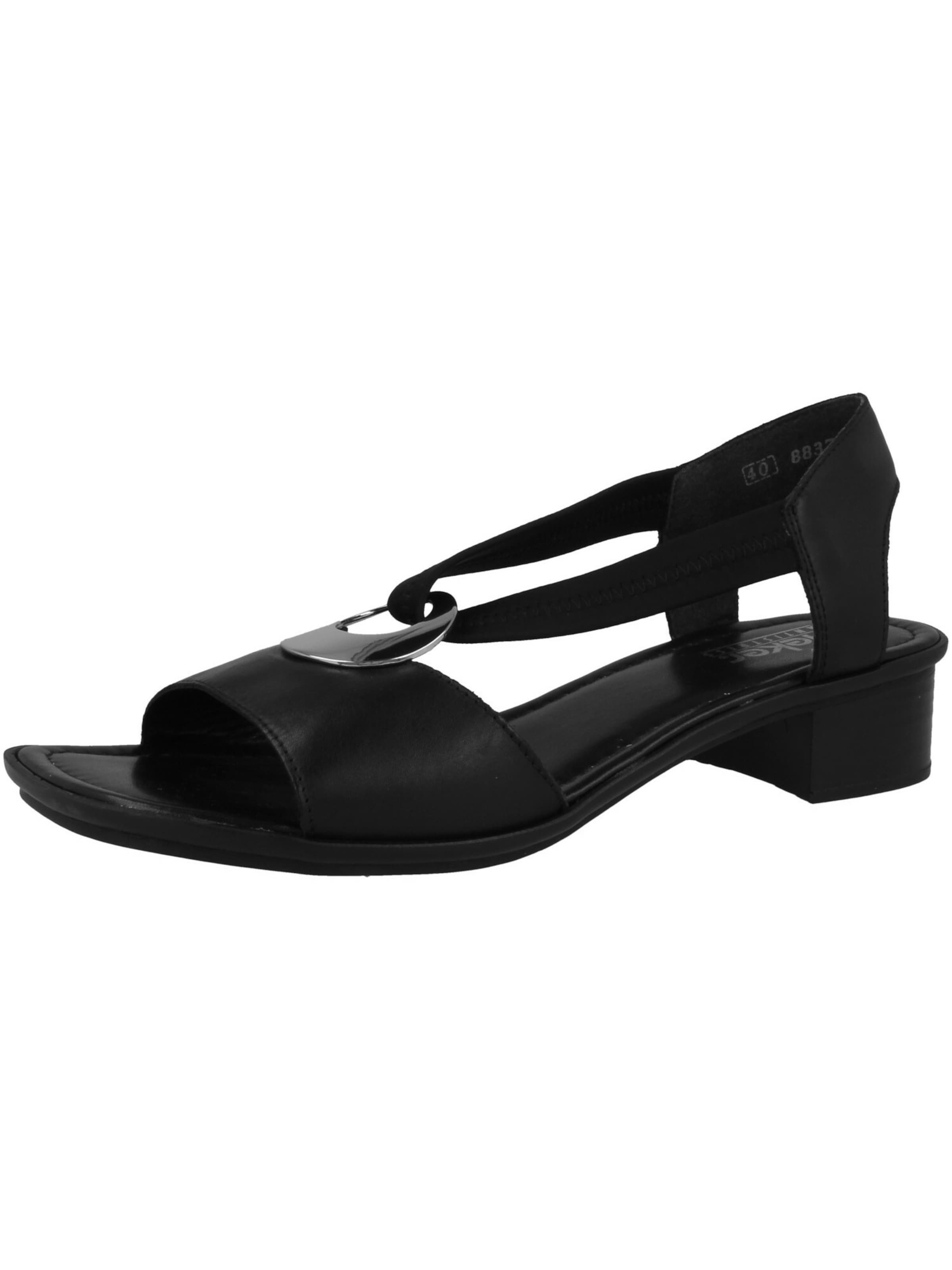 Sandales '62662' Rieker en noir : devant
