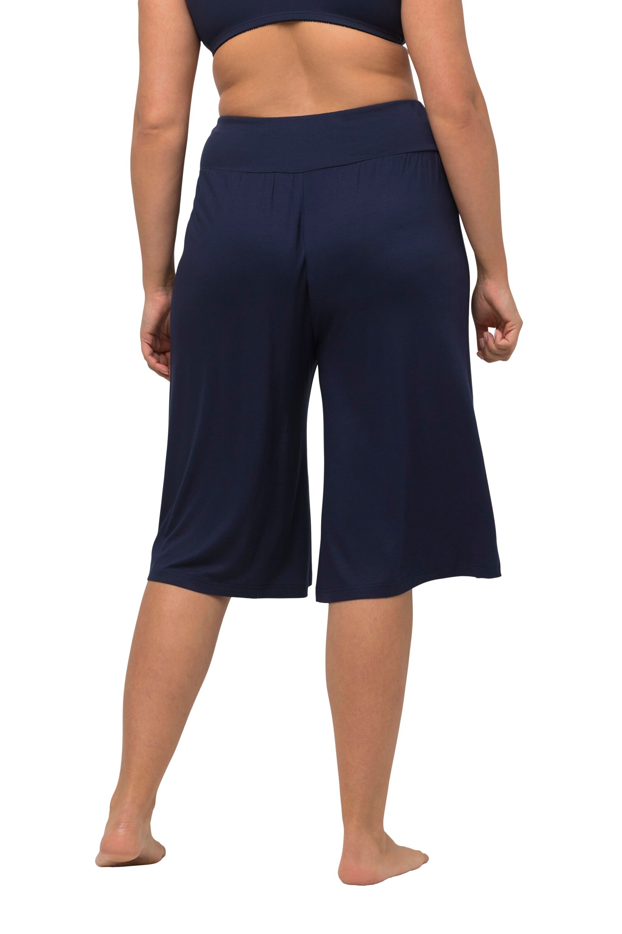 Ulla Popken Wide leg Broek in Blauw