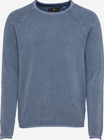 Key Largo Regular fit Trui 'Thomas' in Blauw: voorkant