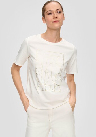 s.Oliver BLACK LABEL T-Shirt in Beige: Vorderseite