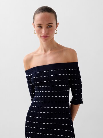 Scalpers Off Shoulder Knit Dress ' ' in Blau