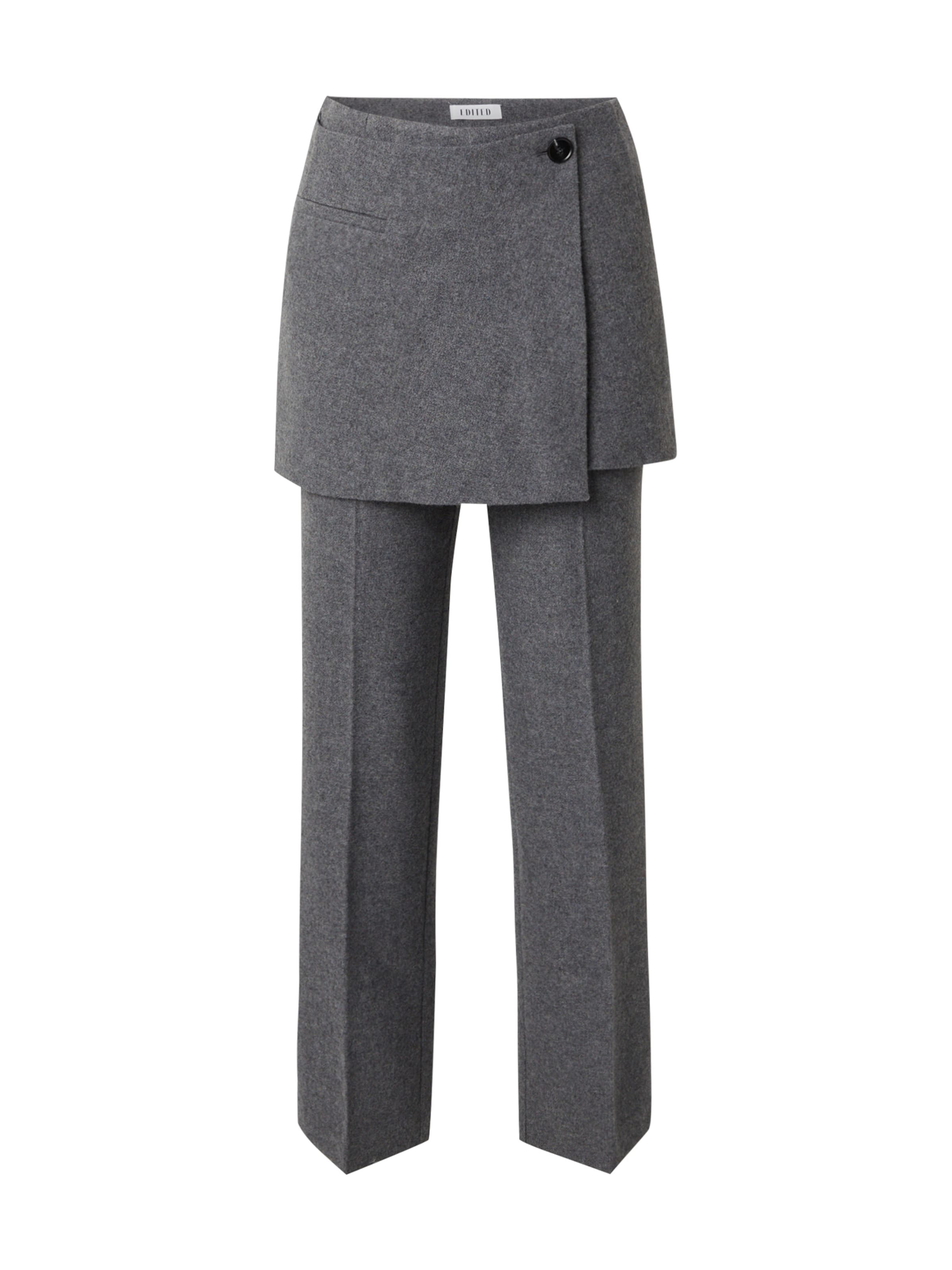 EDITED tavaline Viikidega püksid &#x27;Carolin&#x27;, värv hall: eest vaates