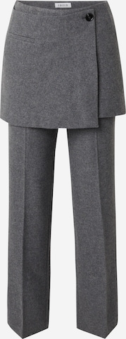 EDITED Regular Suorat housut 'Carolin' värissä harmaa: etupuoli