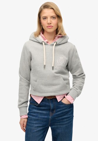 Superdry Sweatshirt 'Finest Goods' in Grey: front