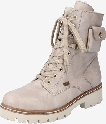 Rieker Lace-Up Ankle Boots ' Z5711 ' in Beige: front