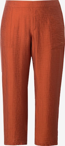 Ulla Popken Loosefit Broek in Bruin: voorkant
