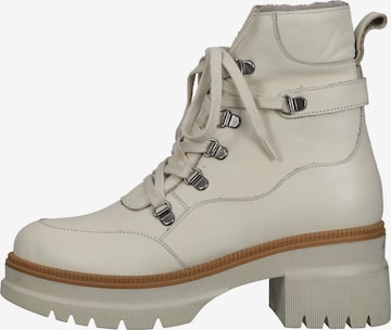 ILC Lace-Up Ankle Boots in Beige