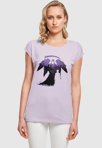 T-shirt 'Harry Potter - Graveyard Silhouette' ABSOLUTE CULT en violet : devant