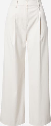 Samsøe Samsøe Wide leg Pleat-Front Pants 'JALIA' in White: front