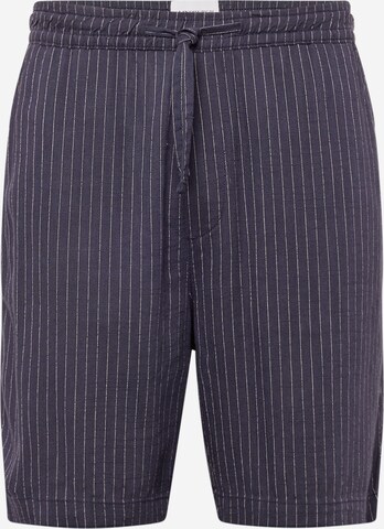Regular Pantaloni eleganți de la Lindbergh pe albastru: față