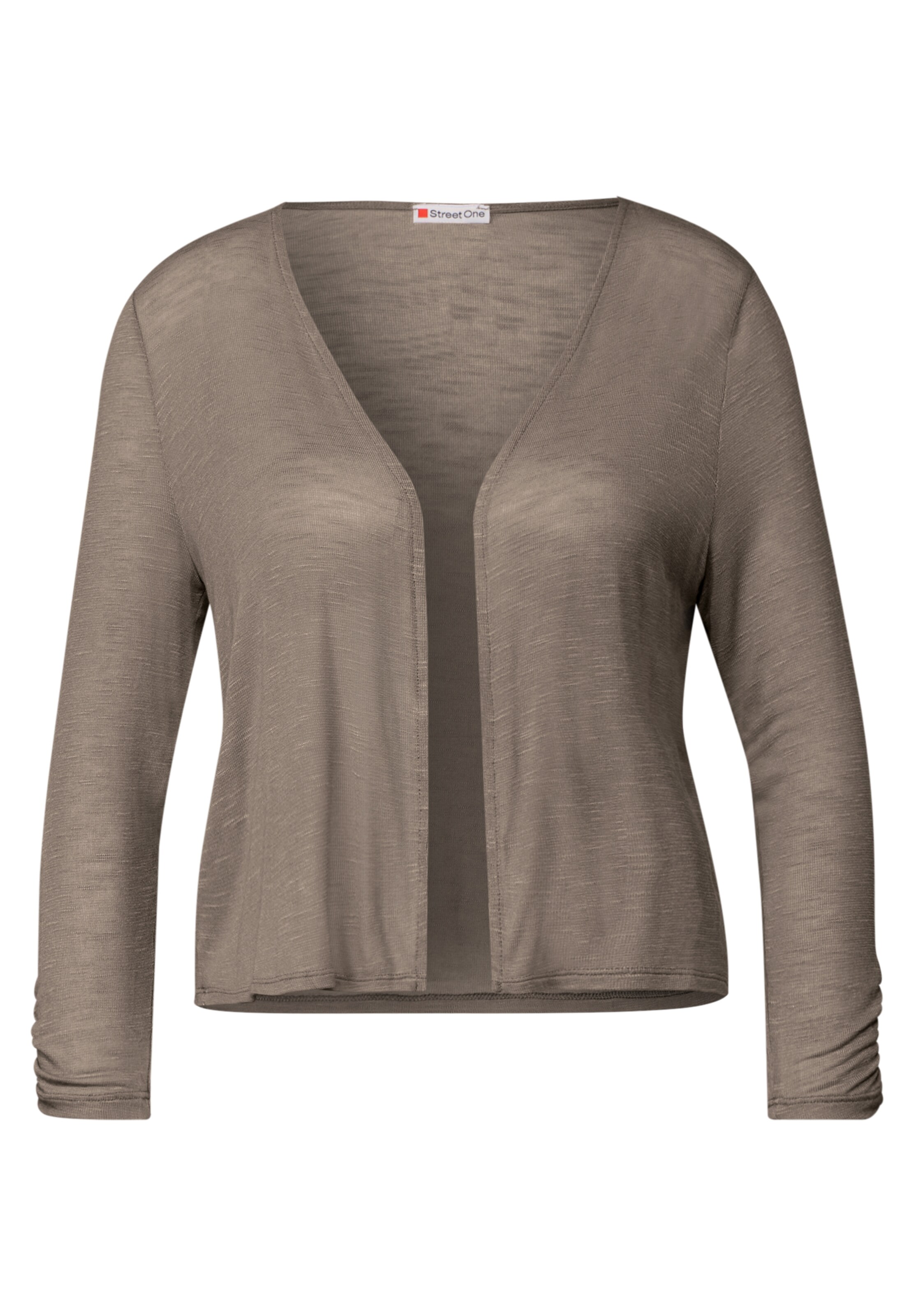 STREET ONE Knit Cardigan in Brown: front
