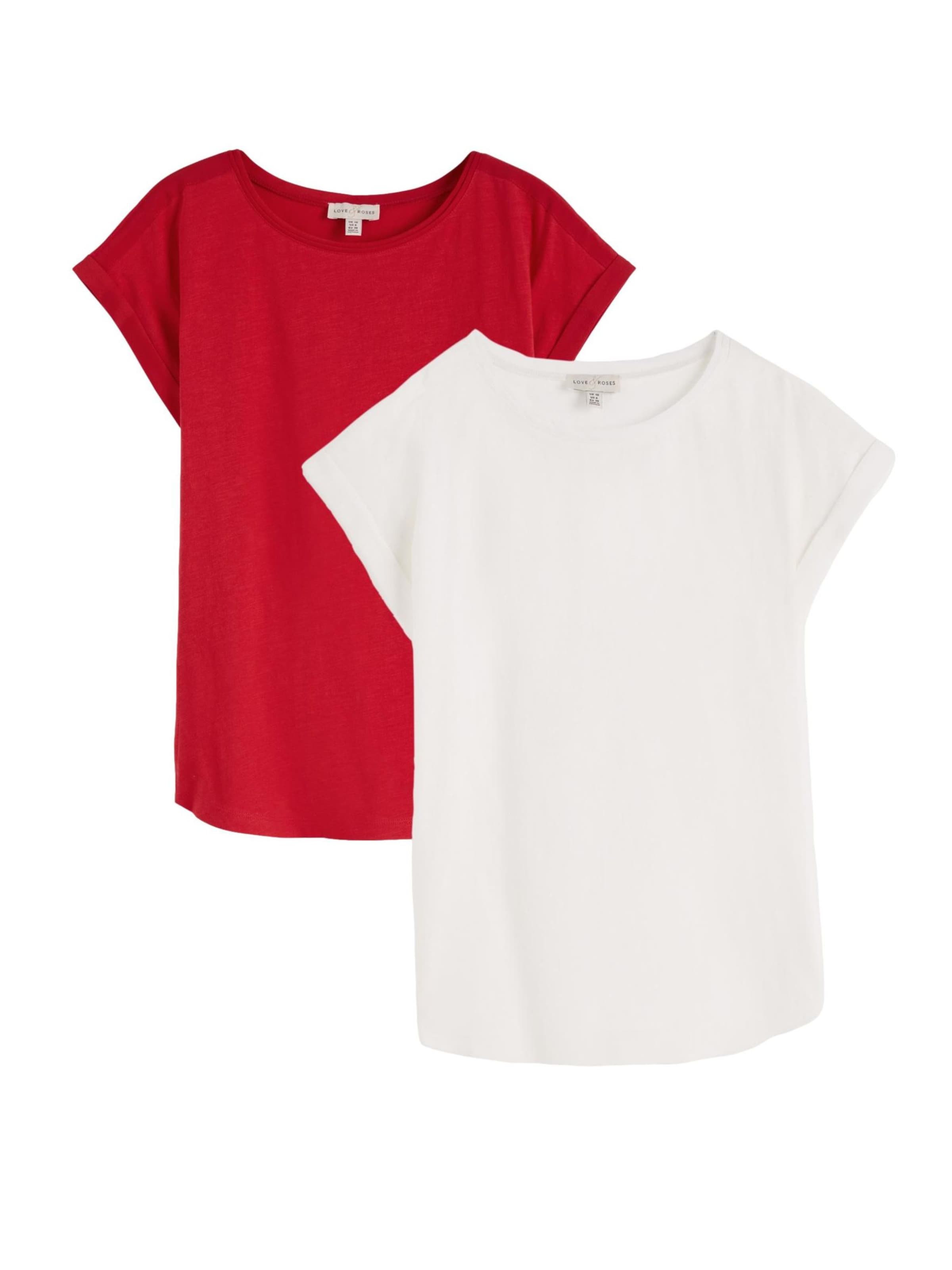 T-shirt love & roses en rouge : devant