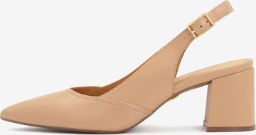 Escarpins à bride arrière Kazar en beige : devant