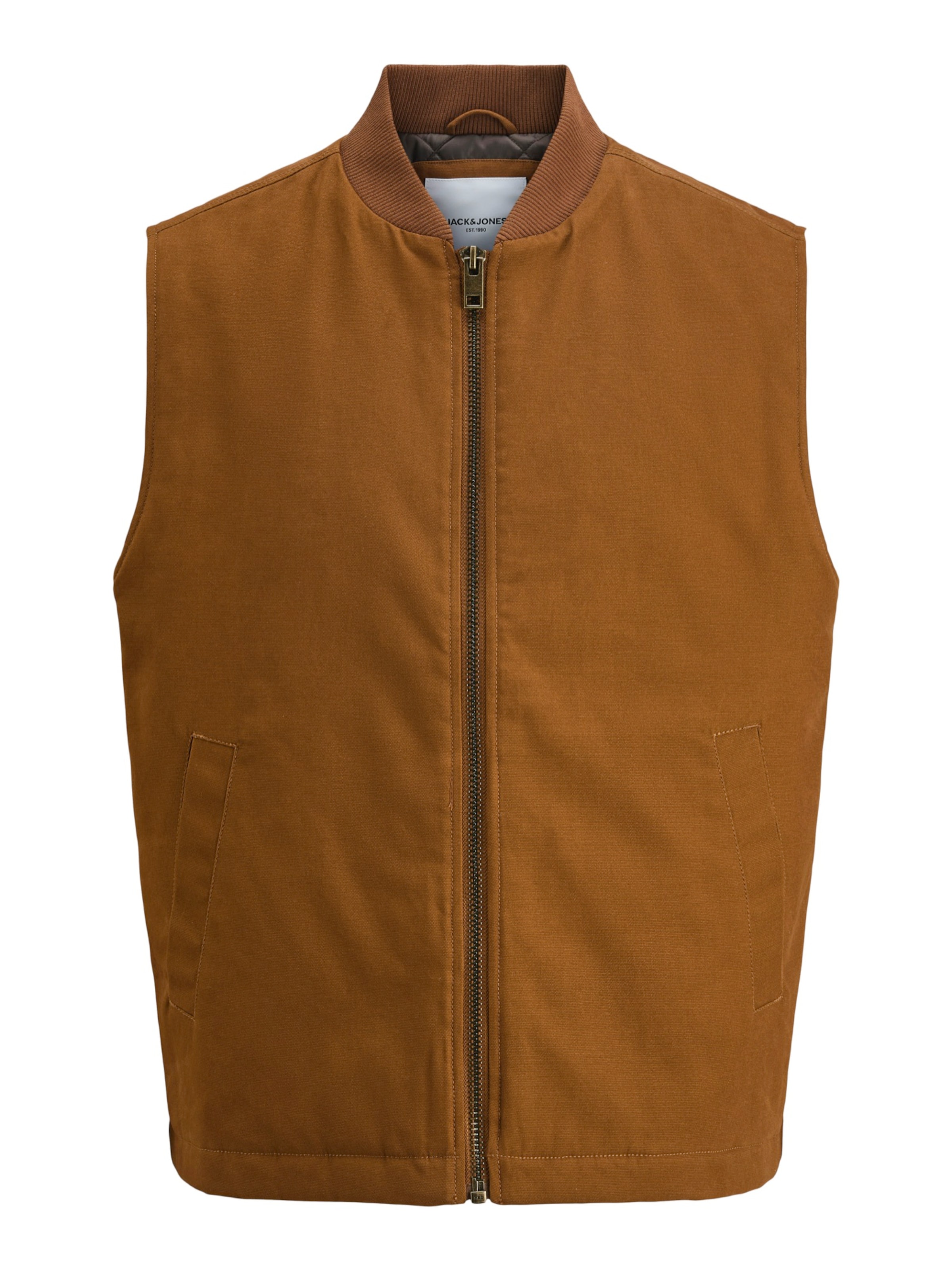 JACK & JONES Γιλέκο 'JJEDOVER' σε καφέ: μπροστά