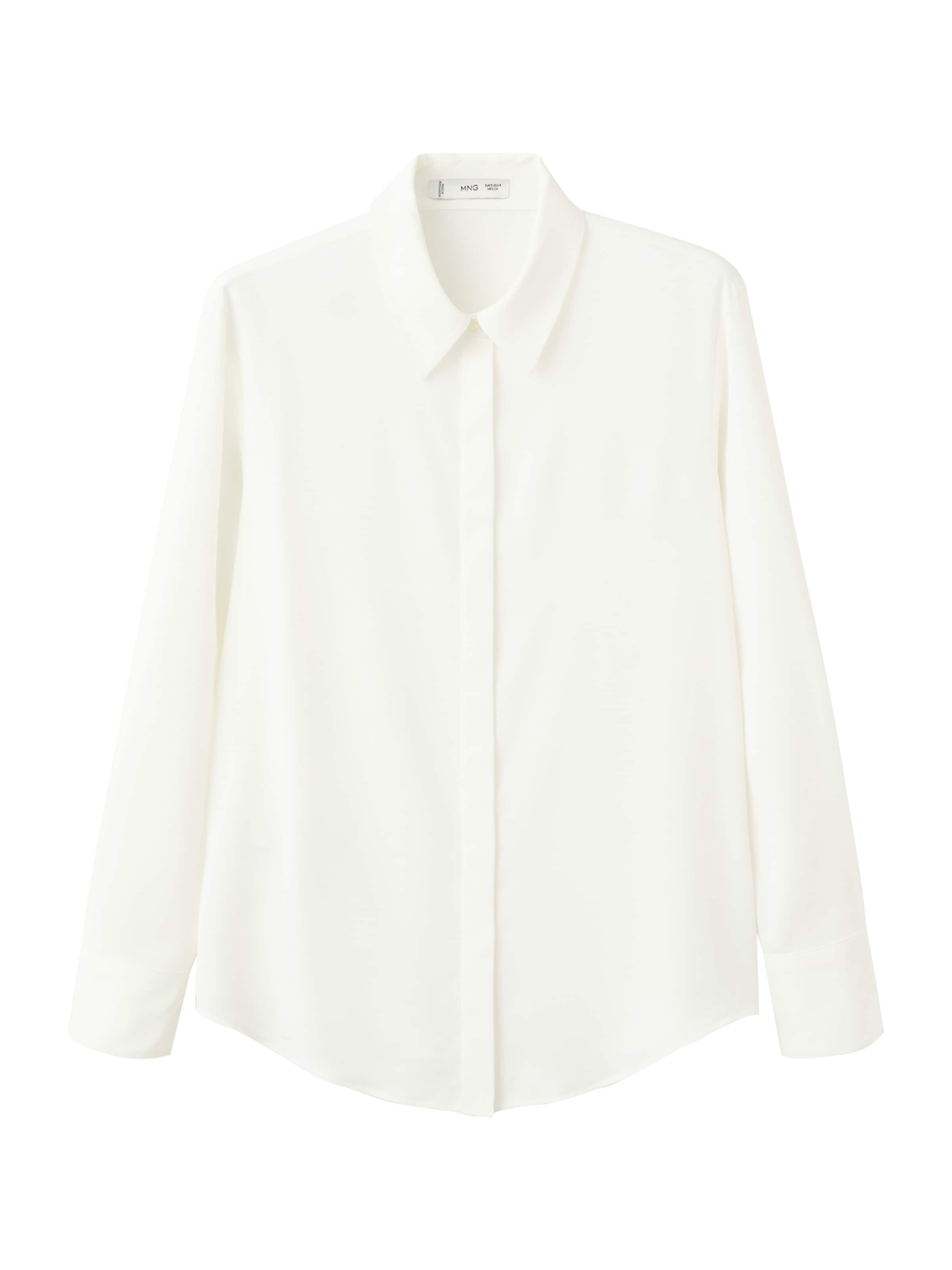 MANGO Bluse 'Basic' in Weiß: Vorderseite