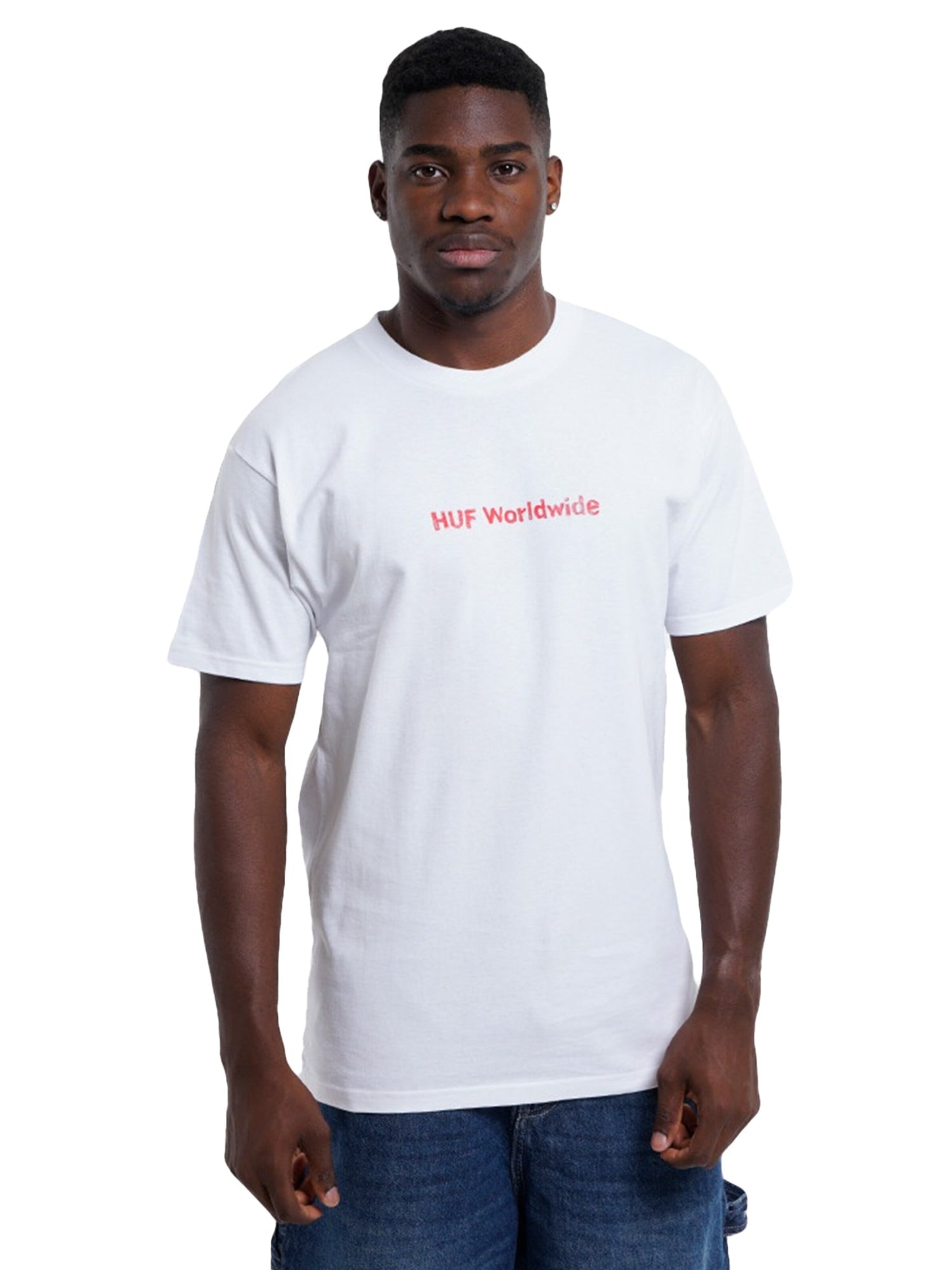 HUF Shirt 'MERIDA T-SHIRT WHITE' in Wit: voorkant