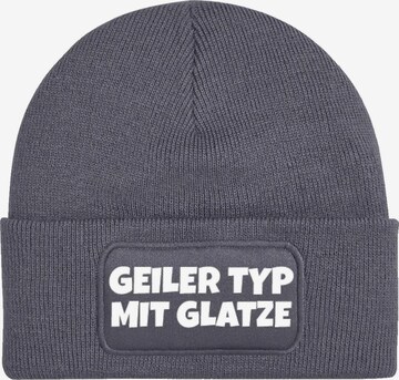 Youth Designz Mütze 'Geiler Typ mit Glatze' in Grau: Vorderseite