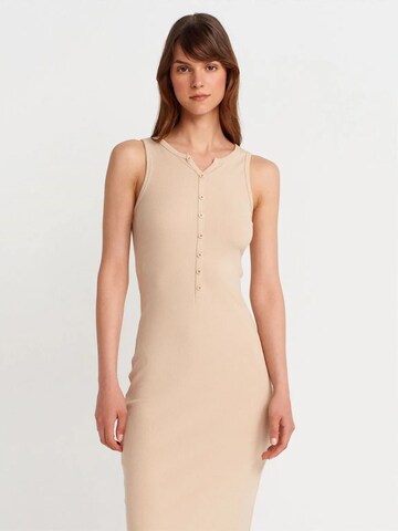 Dilvin Jurk in Beige