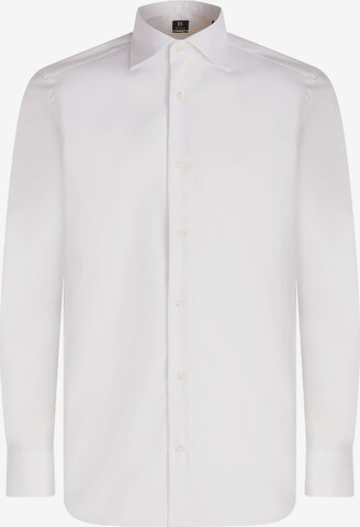 Boggi Milano Regular fit Button Up Shirt in White: front