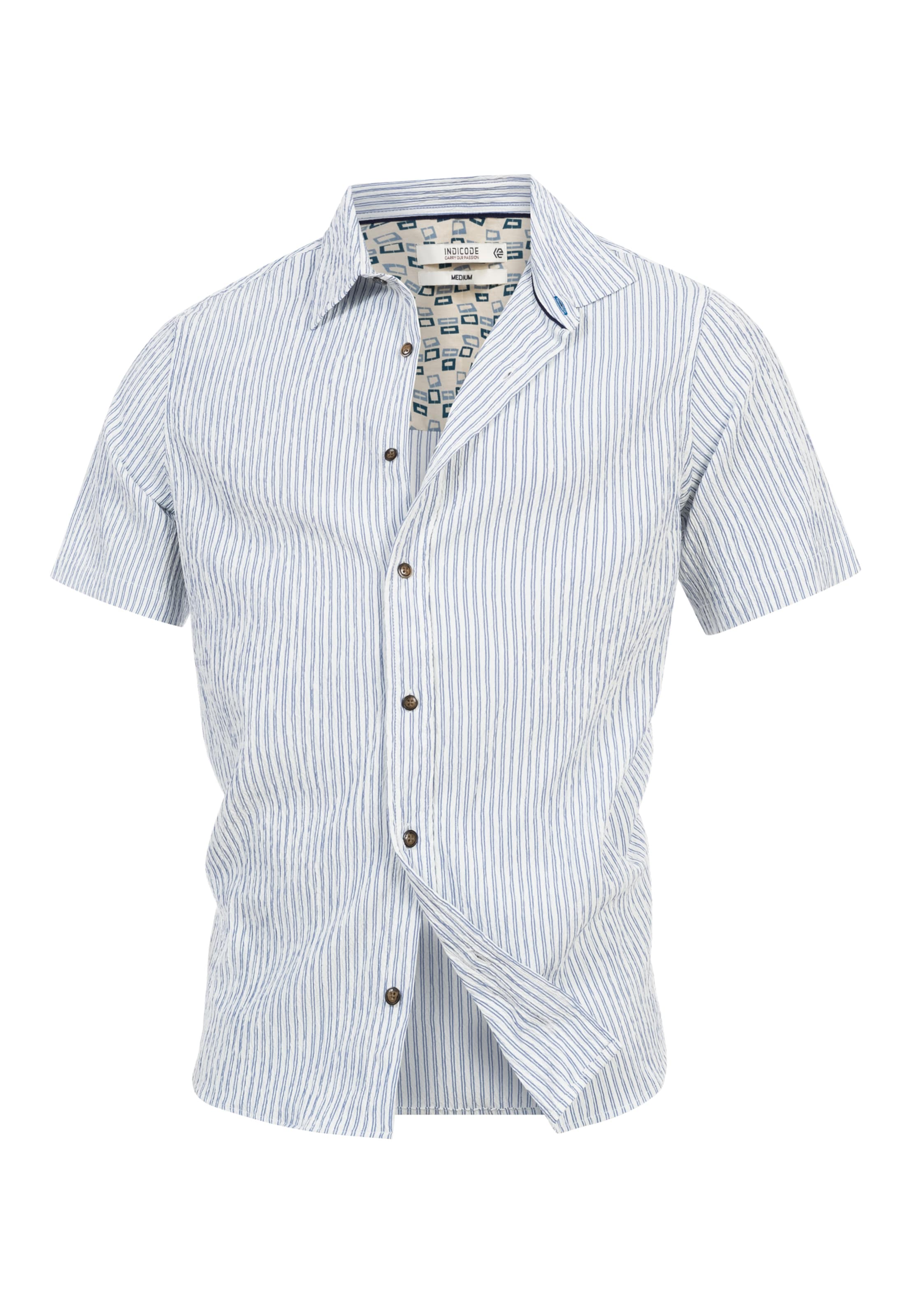 INDICODE JEANS Overhemd 'Bimler' in Blauw: voorkant