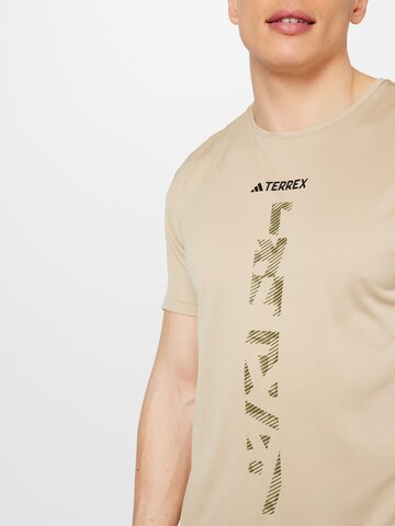 ADIDAS TERREX Funkční tričko 'Agravic' – béžová