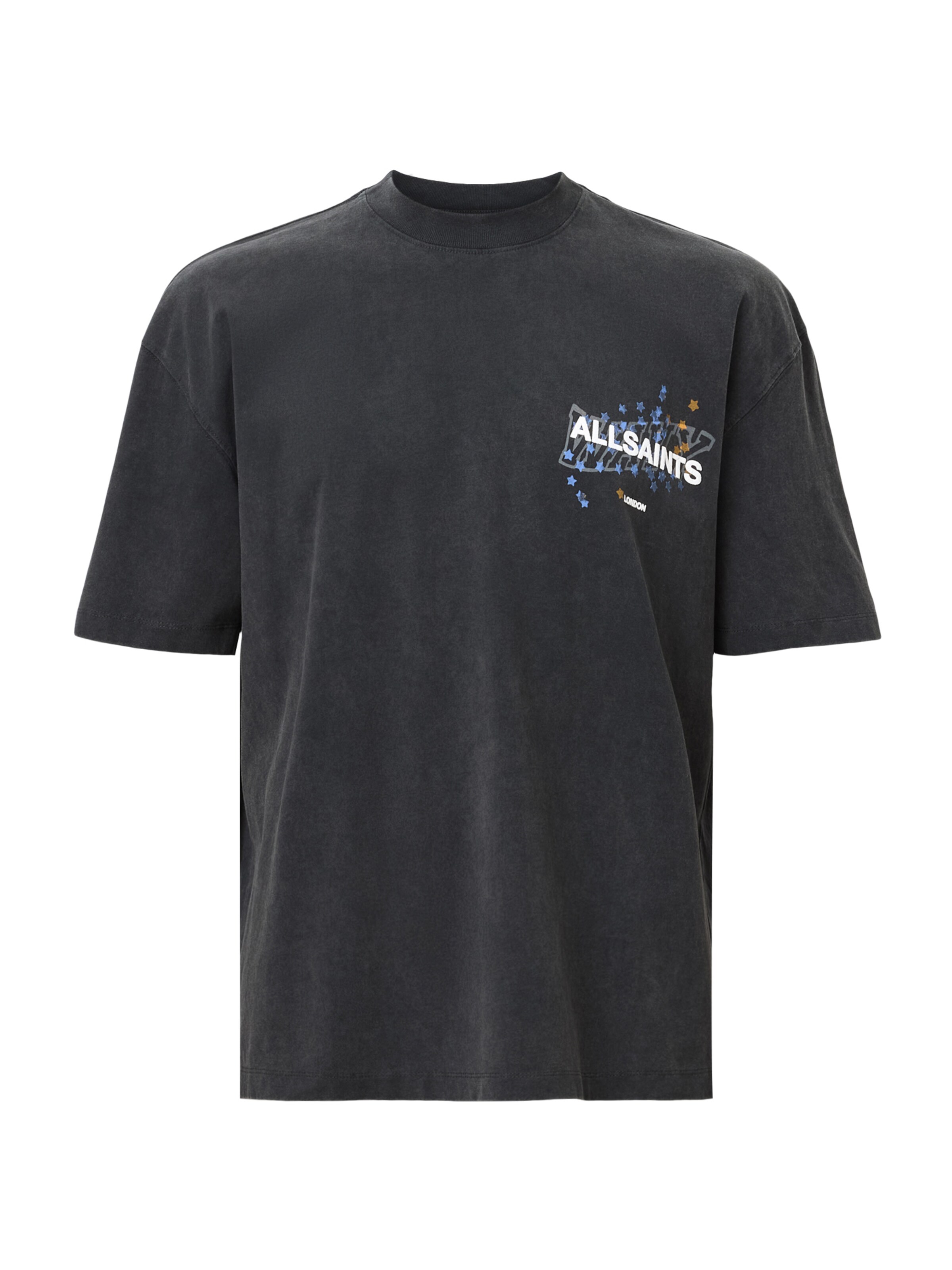 AllSaints Tričko 'WAVY' – černá: přední strana