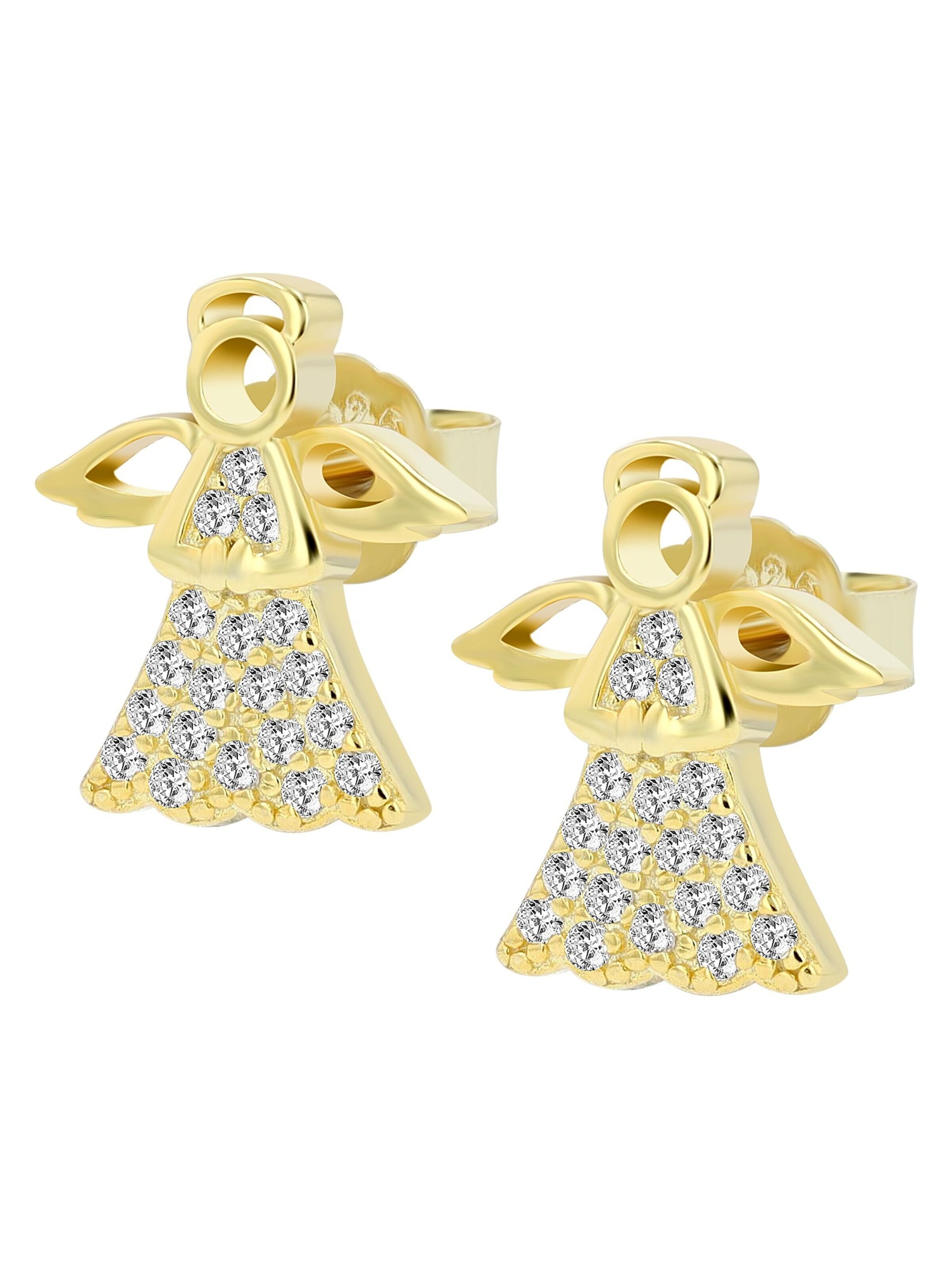 Akzent Ohrringe 'Liss, 925 Sterlingsilber, langlebig'‌‌‌‌‌ in Gold