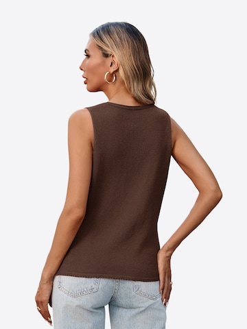 Imily Bela Πλεκτό γιλέκο σε καφέ: πίσω