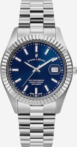 Montre à affichage analogique Jacques du Manoir en argent : devant