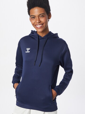 Hummel Sportief sweatshirt in Blauw: voorkant