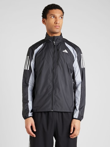 ADIDAS PERFORMANCE Athletic Jacket in Black: front