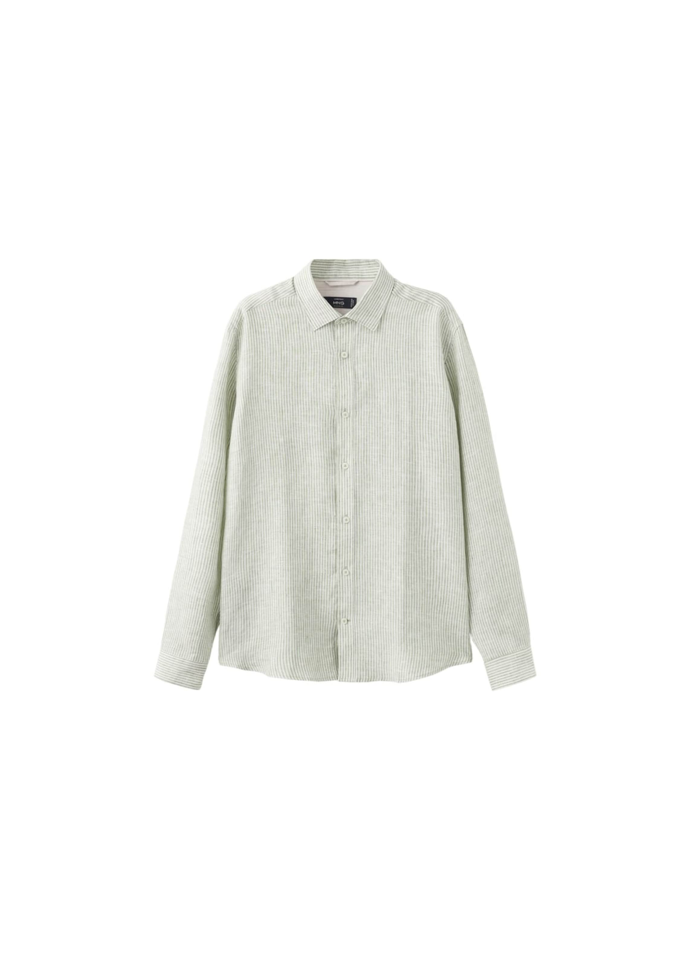 MANGO MAN Button Up Shirt 'Parrotr' in Green: front
