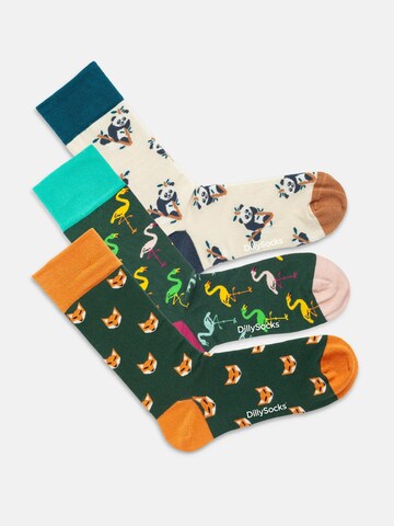 DillySocks Sokken 'Wondrous Wildlife' in Groen