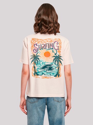 F2 T-Shirt 'Surfers Sunset Sommer Vibes' in Pink