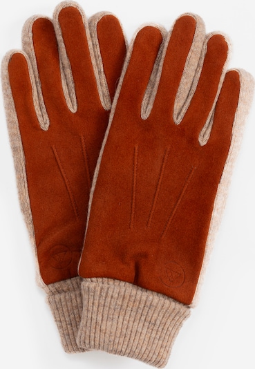 CASH-MERE.CH Full Finger Gloves in Beige / Brown, Item view
