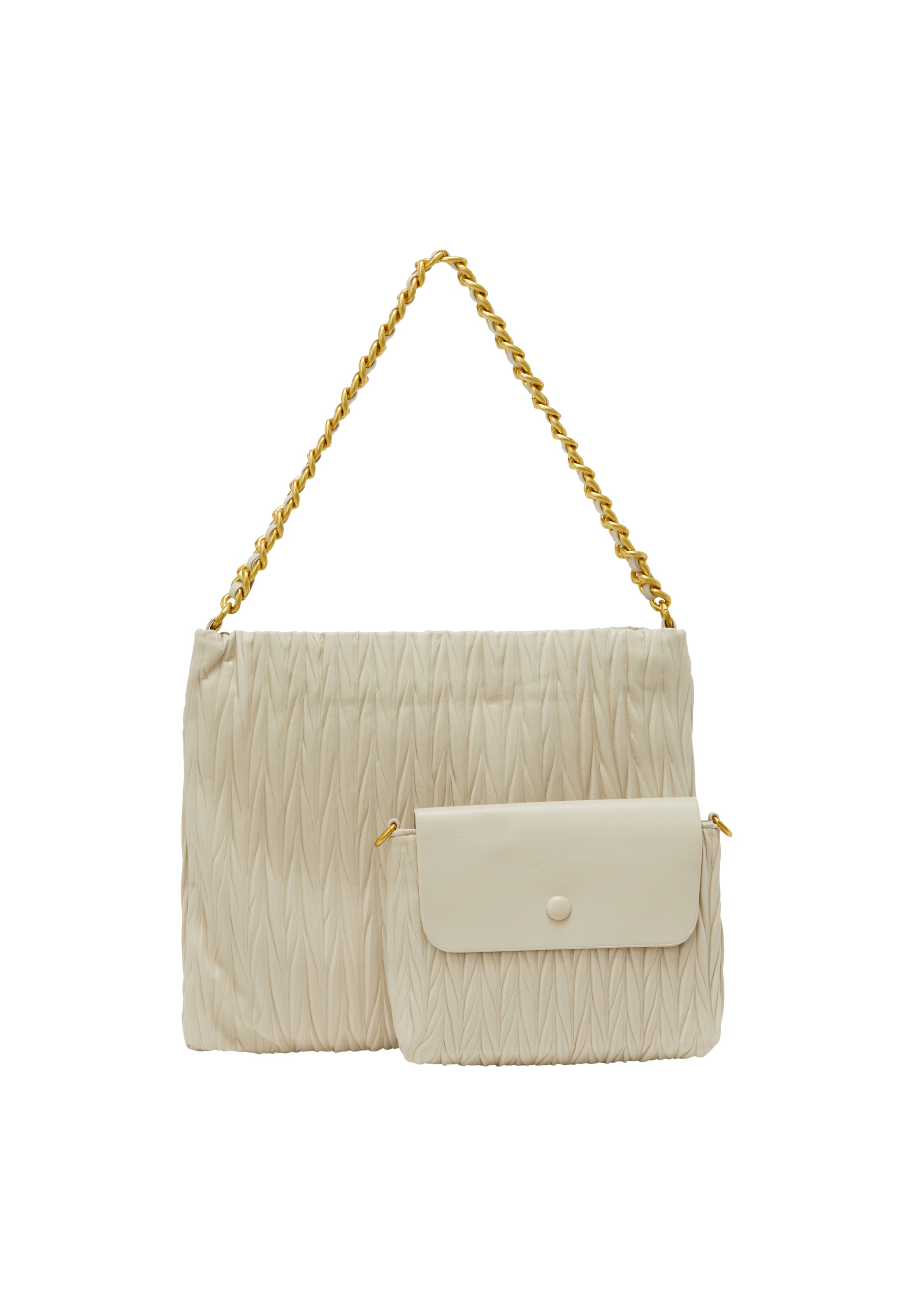 bēšs faina Pleca soma: no priekšpuses