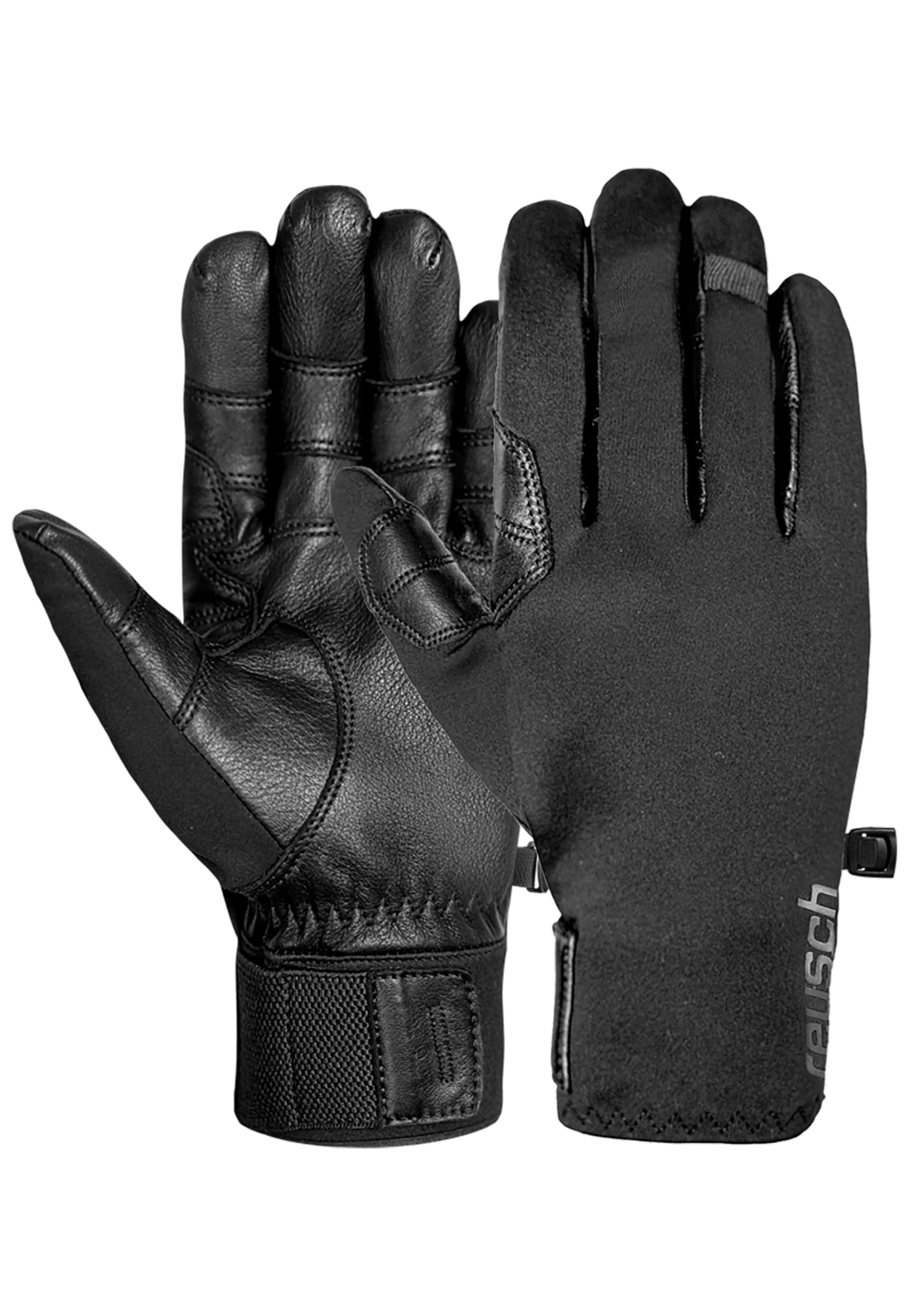 REUSCH Fingerhandschuhe Track-X TOUCH-TEC in Schwarz: Vorderseite