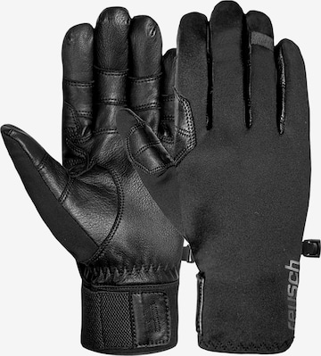 REUSCH Fingerhandschuhe Track-X TOUCH-TEC in Schwarz: Vorderseite
