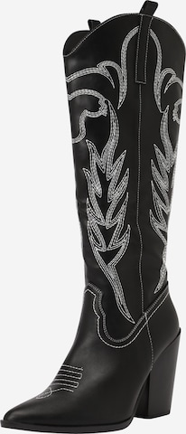 GLAMOROUS Cowboy Boots in Black: front