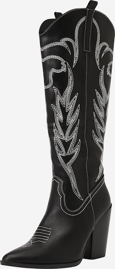 Cizme de cowboy GLAMOROUS pe negru / alb, Vizualizare produs