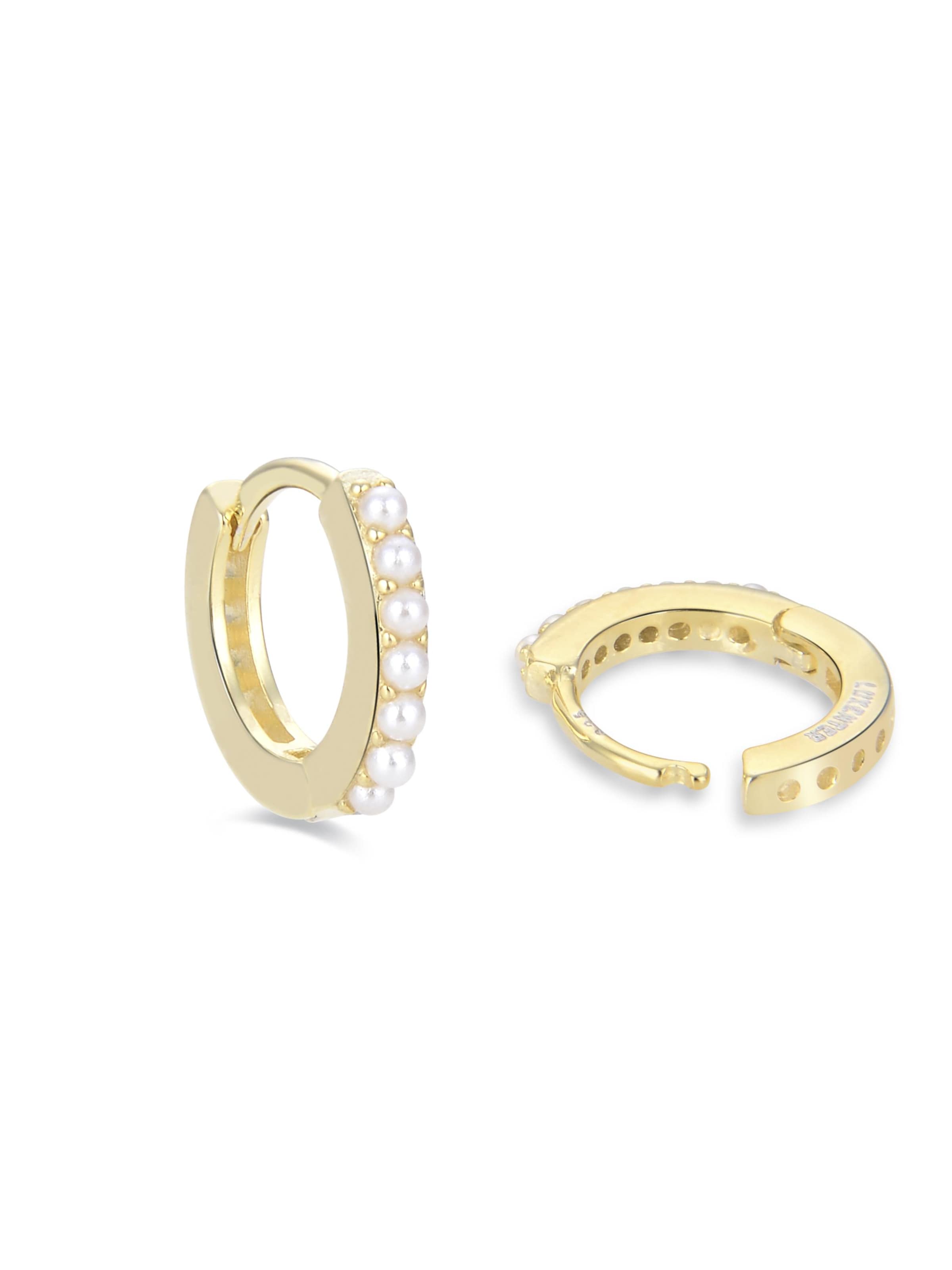 Luxenter Øreringe 'Leofcar' i hvid