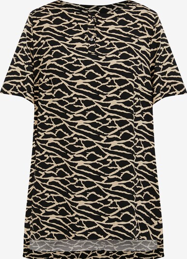Finn Flare Kurzarm-Bluse in braun / schwarz, Produktansicht