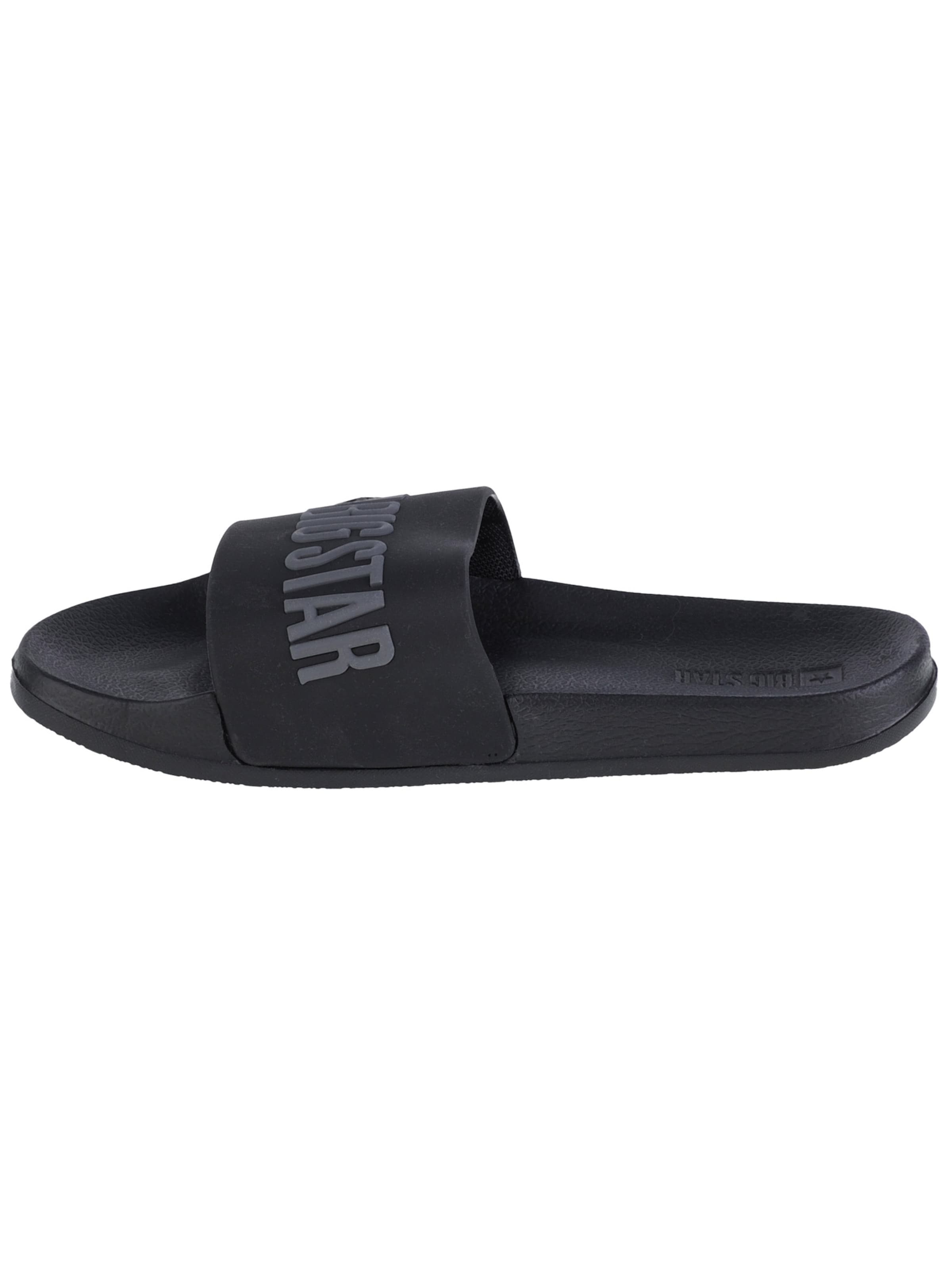 BIG STAR Strand-/badschoen 'Big Star W Slipper FF274A' in Zwart