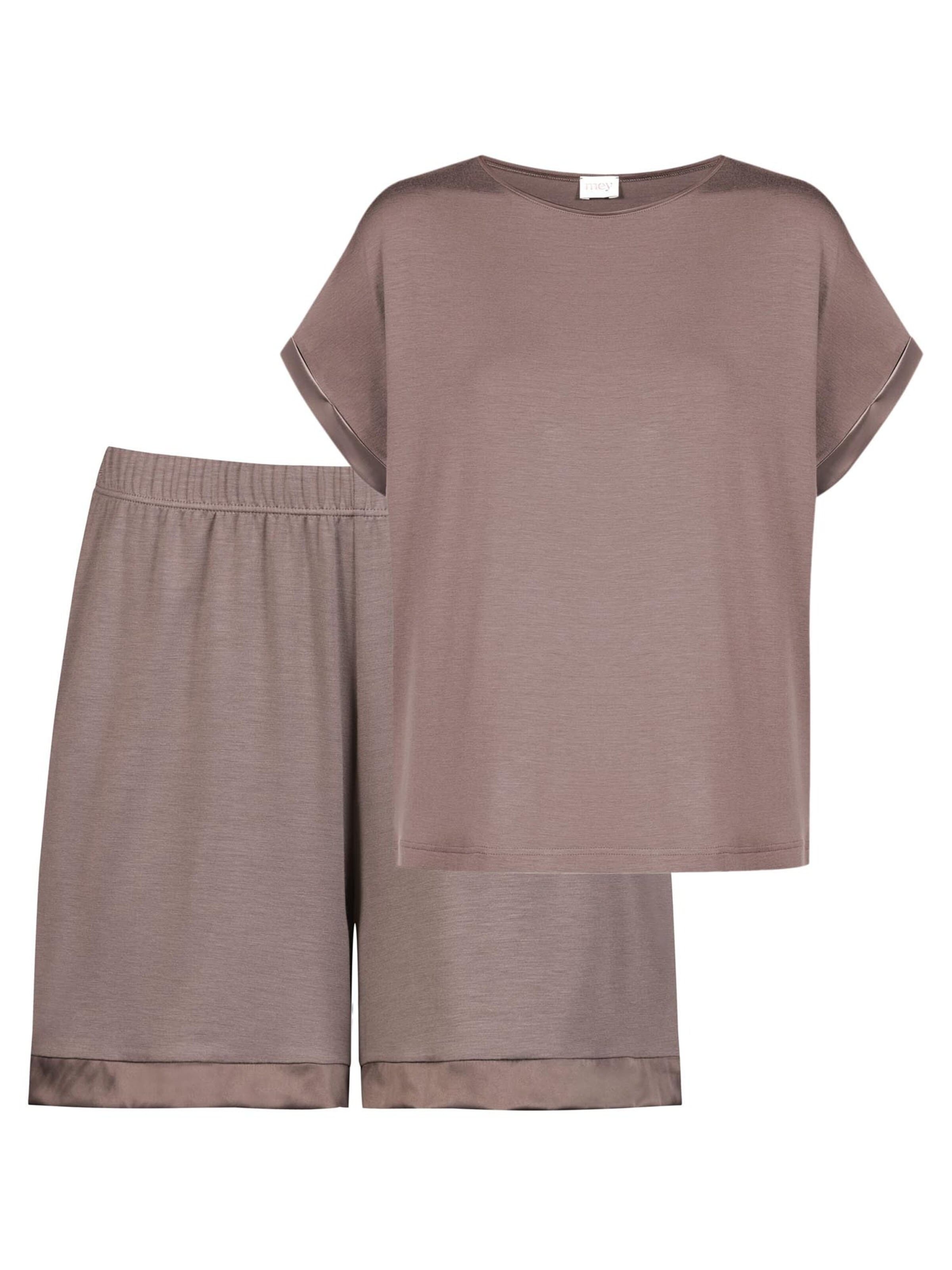 Mey Pyjama 'Pure Chic'‌‌‌ in Braun: Vorderseite