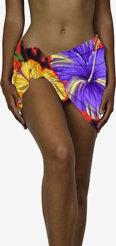 Telo da mare 'Big Flower' di King Kameha in arancione: frontale