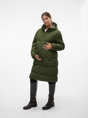 MAMALICIOUS Χειμερινό παλτό 'Ursa' σε πράσινο: μπροστά