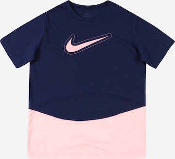 NIKE - Camiseta funcional 'Trophy' en azul: frente