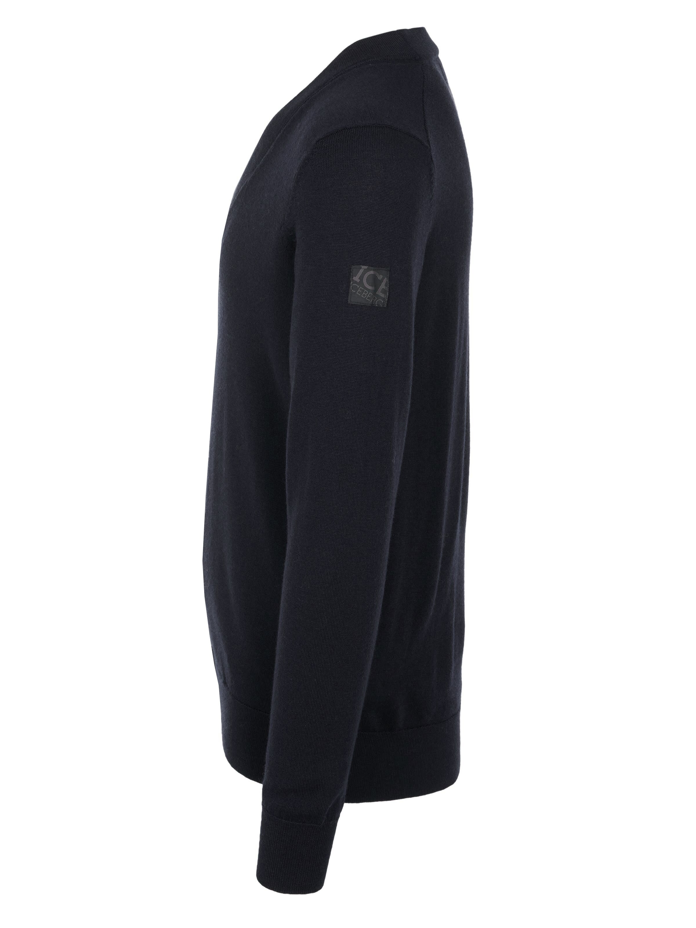 ICEBERG Strickjacke 'Iceberg Pullover'‌‌‌‌‌‌‌ in Schwarz
